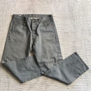 Levi’s Men’s 501 36 X 30.5 Gray Button Fly Straight Leg Jeans